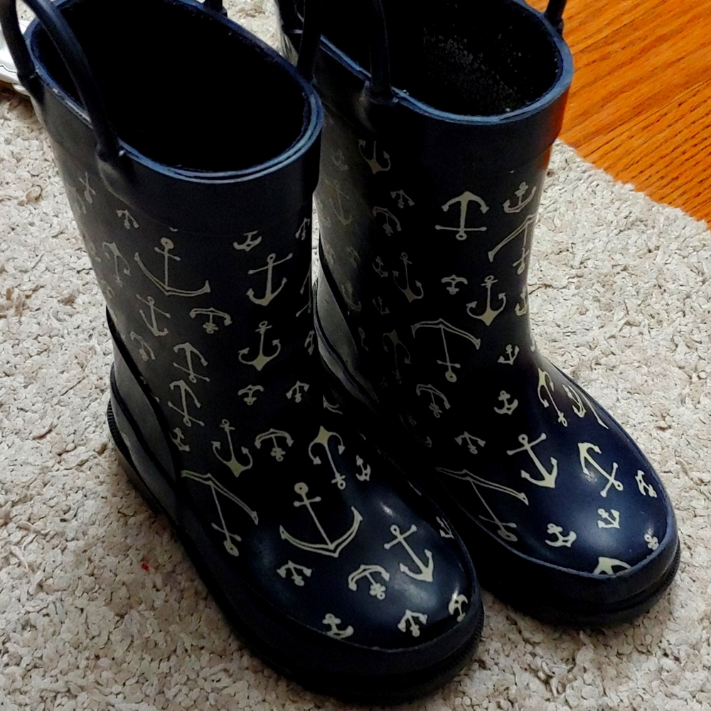 Anchor Navy Rain Boots